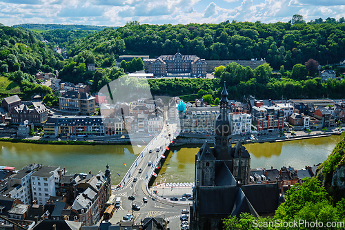 Image of Aerial view of Dinant town, Belgium