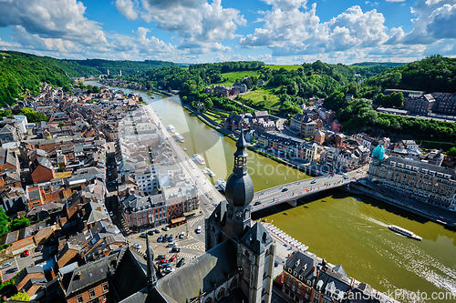 Image of Aerial view of Dinant town, Belgium