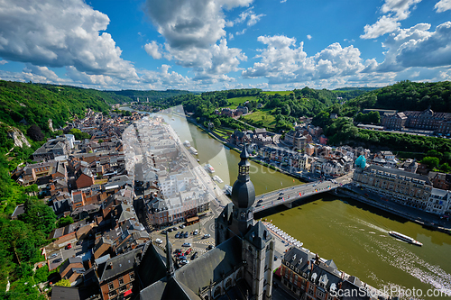 Image of Aerial view of Dinant town, Belgium