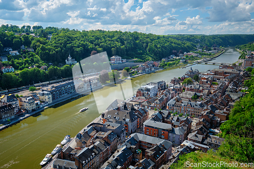 Image of Aerial view of Dinant town, Belgium