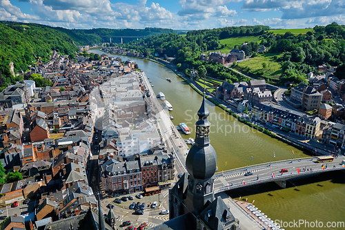 Image of Aerial view of Dinant town, Belgium