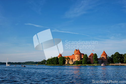 Image of Trakai Island Castle in lake Galve, Lithuania