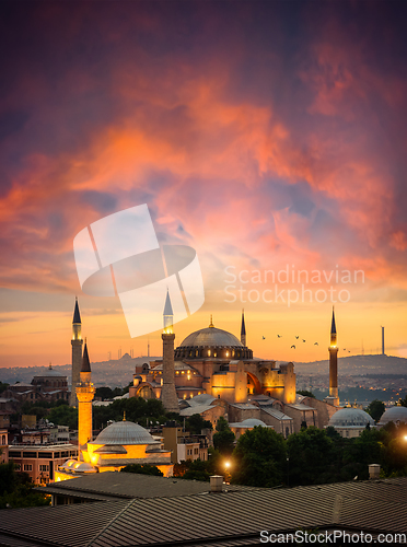 Image of Hagia Sophia and beautiful sky