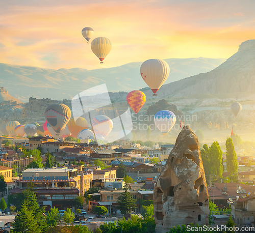 Image of Hot air balloons launch