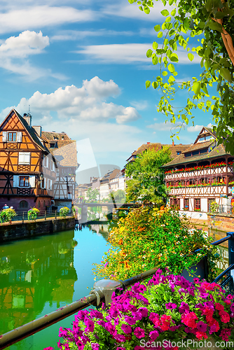 Image of Houses on river  in Strasbourg