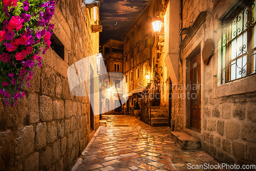 Image of Illuminated night street