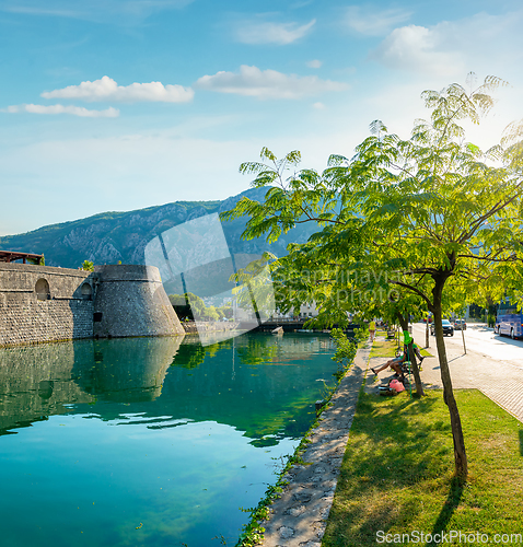 Image of Kotor fortifications, in Montenegro