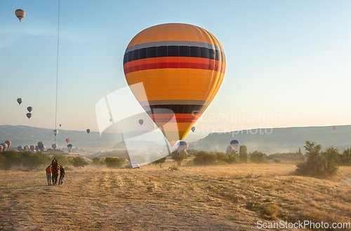 Image of Landing air balloons in Cappadocia