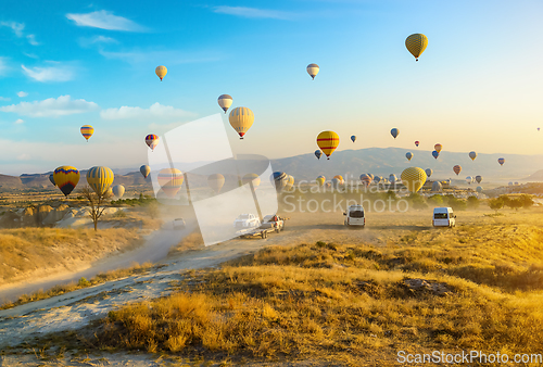 Image of Landing balloons in Cappadocia