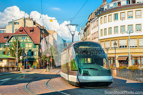 Image of Modern tram in Strasbourg