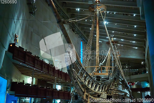 Image of Stockholm, Swden - Novemer 6, 2018. Visit of The Vasa ship in Va