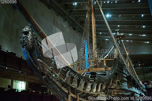 Image of Stockholm, Swden - Novemer 6, 2018. Visit of The Vasa ship in Va
