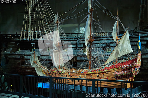 Image of Stockholm, Swden - Novemer 6, 2018. Visit of The Vasa ship in Va