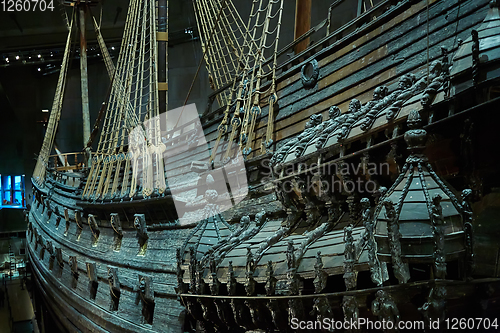 Image of Stockholm, Swden - Novemer 6, 2018. Visit of The Vasa ship in Va