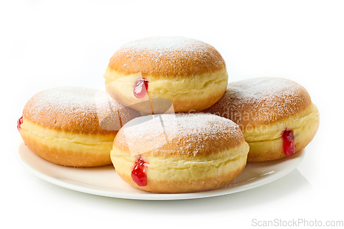 Image of freshly baked jelly donuts