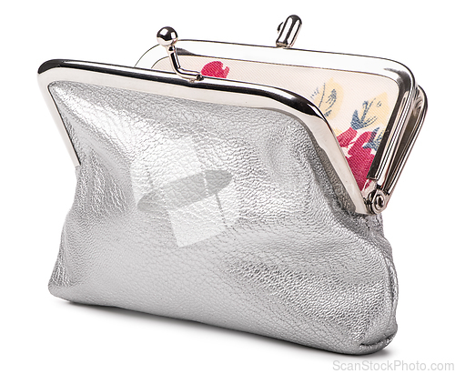Image of Open silver purse