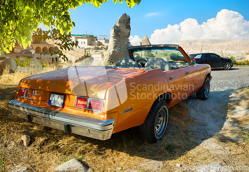 Image of Orange retro car