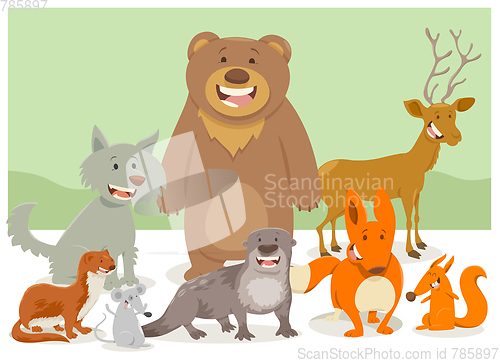 Image of wild animal characters group