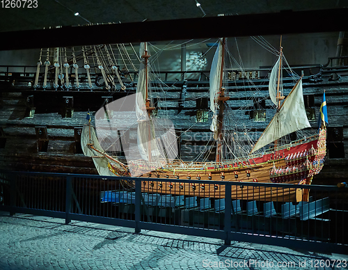 Image of Stockholm, Swden - Novemer 6, 2018. Visit of The Vasa ship in Va