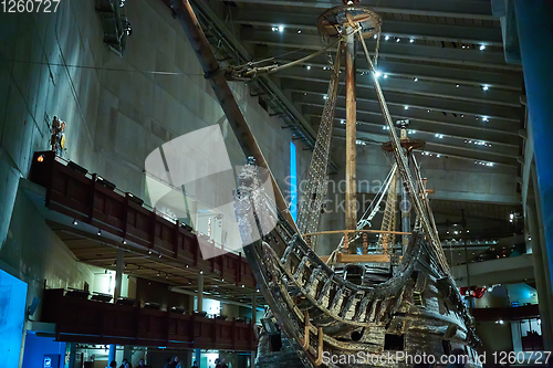 Image of Stockholm, Swden - Novemer 6, 2018. Visit of The Vasa ship in Va