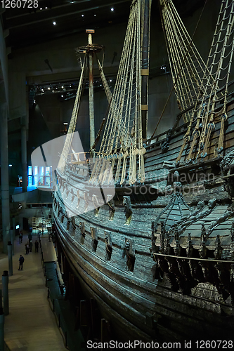 Image of Stockholm, Swden - Novemer 6, 2018. Visit of The Vasa ship in Va