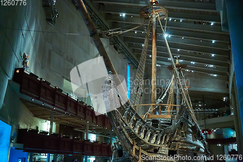 Image of Stockholm, Swden - Novemer 6, 2018. Visit of The Vasa ship in Vasa Museum.