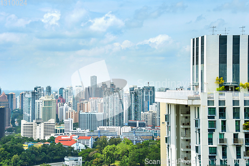 Image of Singapore modern residential city district