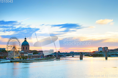 Image of Toulouse landmark river Garone  France