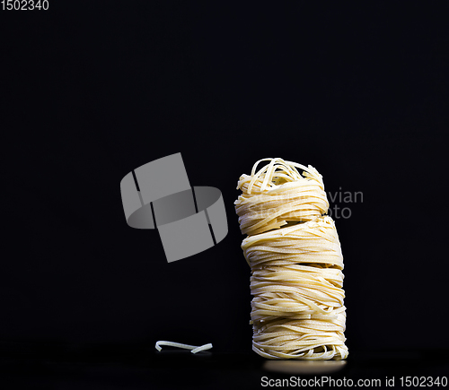 Image of pasta in raw dried form