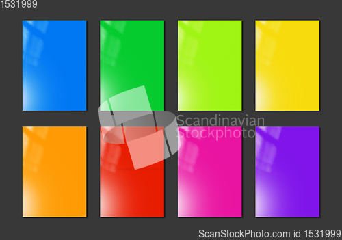 Image of Multi color booklets range mockup on black background