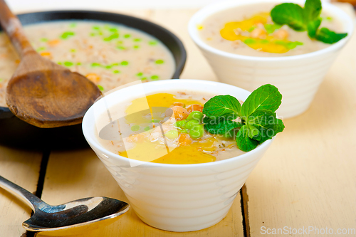 Image of Hearty Middle Eastern Chickpea and Barley Soup