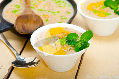 Image of Hearty Middle Eastern Chickpea and Barley Soup