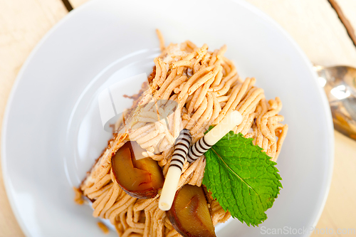 Image of chestnut cream cake dessert