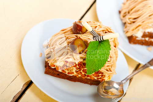 Image of chestnut cream cake dessert