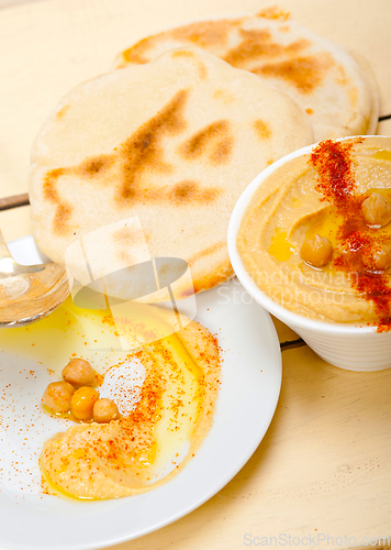 Image of Hummus with pita bread