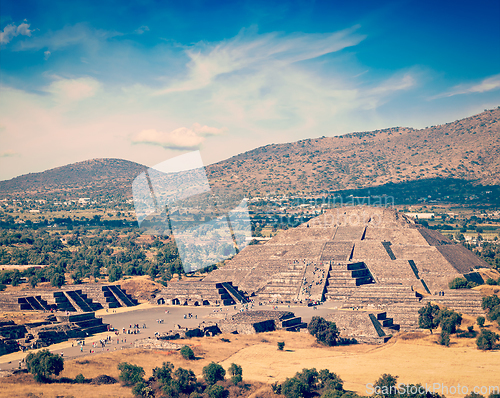 Image of Pyramid of the Moon. Teotihuacan, Mexico