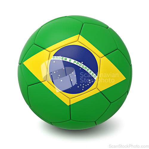 Image of Soccer ball with world countries flags isolated