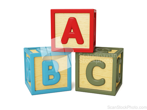 Image of ABC building blocks isolated