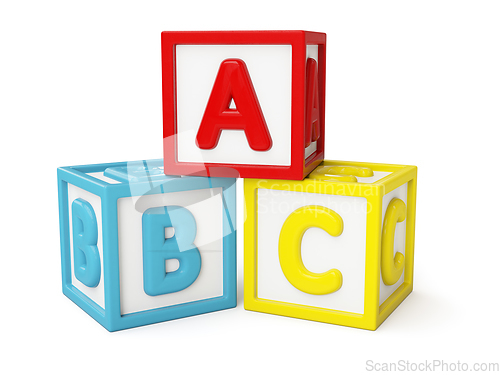 Image of ABC building blocks isolated
