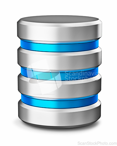 Image of Hard disk drive data storage database icon symbol