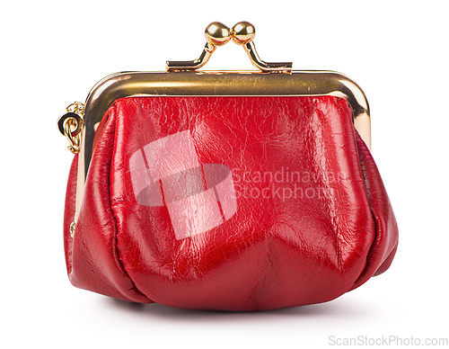 Image of Red leather purse