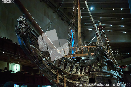 Image of Stockholm, Swden - Novemer 6, 2018. Visit of The Vasa ship in Vasa Museum.