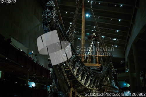 Image of Stockholm, Swden - Novemer 6, 2018. Visit of The Vasa ship in Vasa Museum.