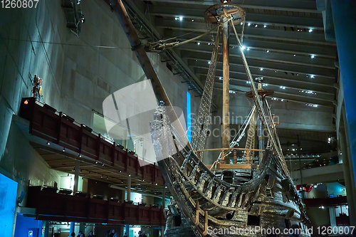 Image of Stockholm, Swden - Novemer 6, 2018. Visit of The Vasa ship in Vasa Museum.