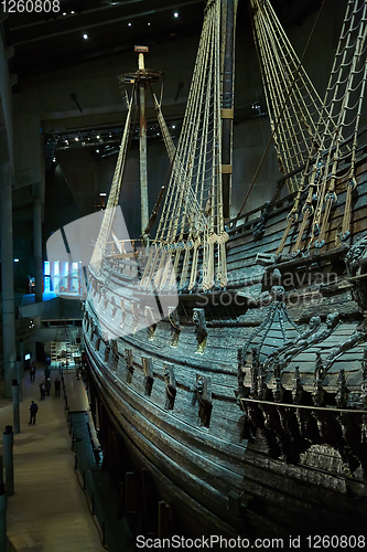 Image of Stockholm, Swden - Novemer 6, 2018. Visit of The Vasa ship in Vasa Museum.