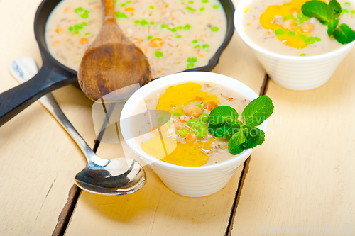 Image of Hearty Middle Eastern Chickpea and Barley Soup