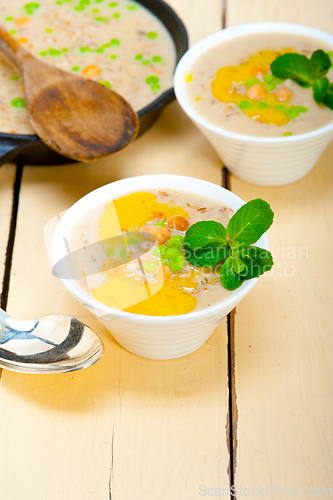 Image of Hearty Middle Eastern Chickpea and Barley Soup