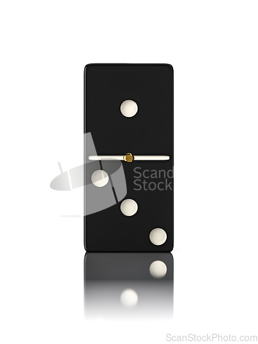 Image of Domino game bone close up isolated