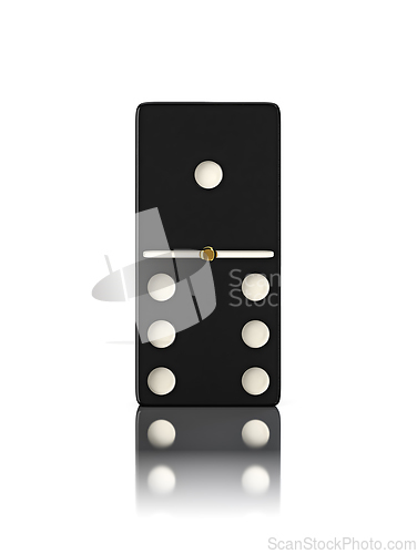 Image of Domino game bone close up isolated