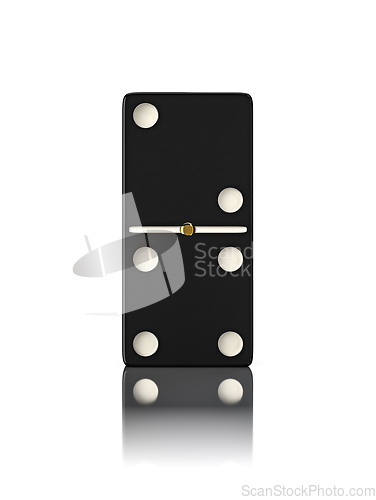 Image of Domino game bone close up isolated